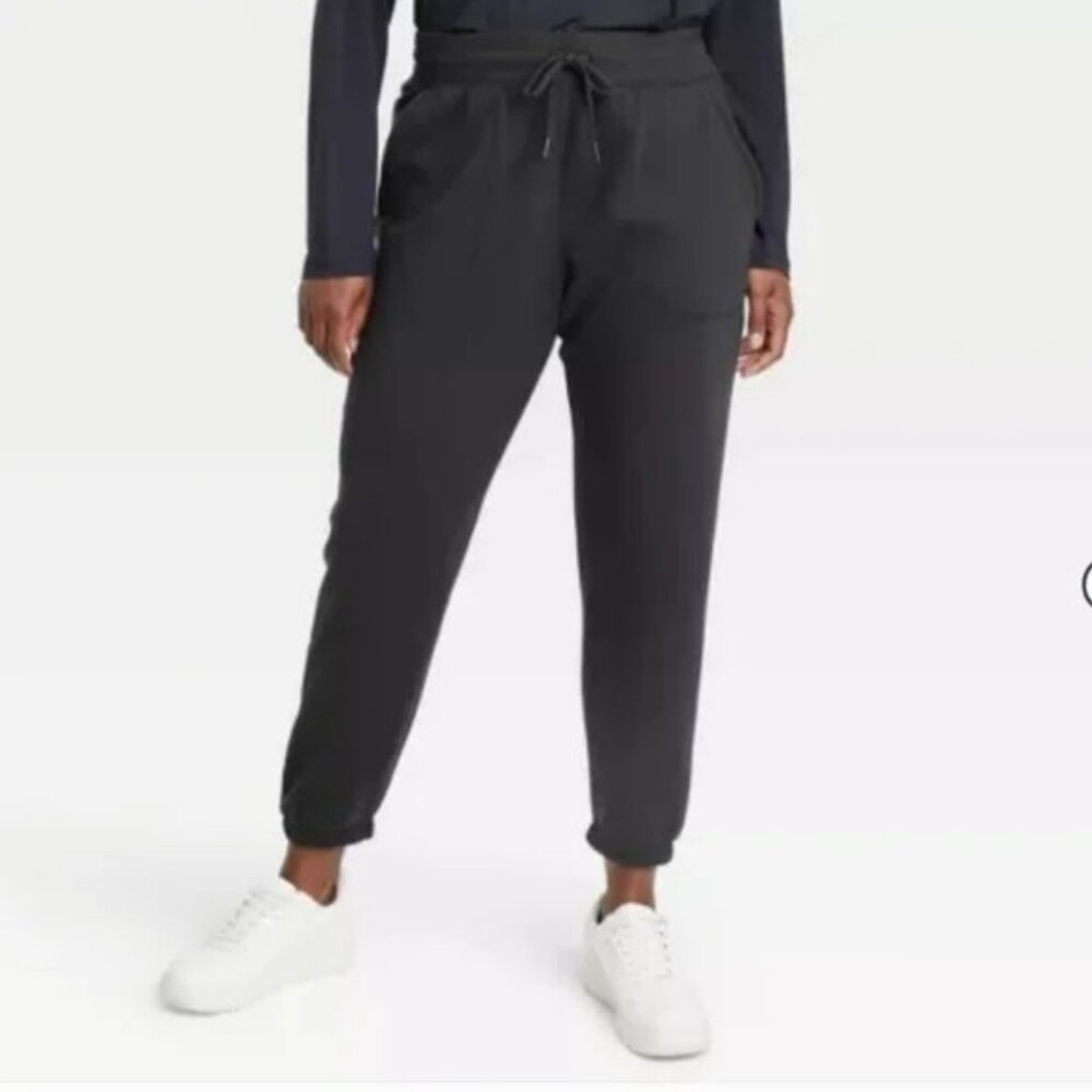 Women's Fleece Joggers - All In Motion Black